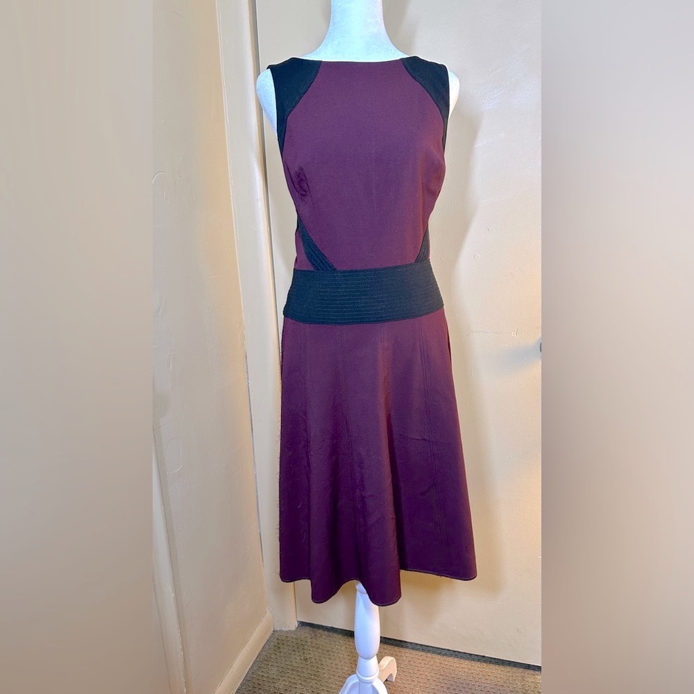 Ralph Lauren Dress, maroon and black, Size 4